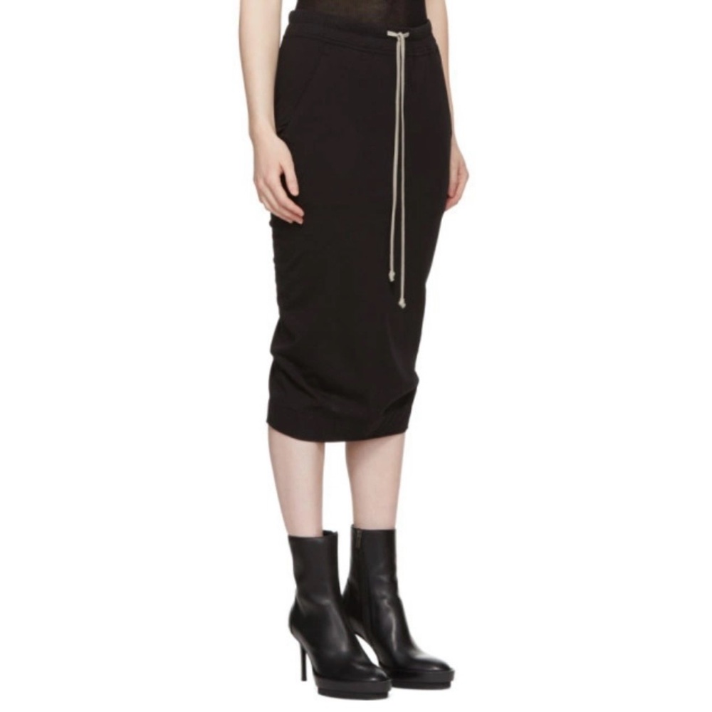 Rick Owens DRKSHDW drawstring skirt Black Soft Short Pillar Skirt - Picture 8 of 11